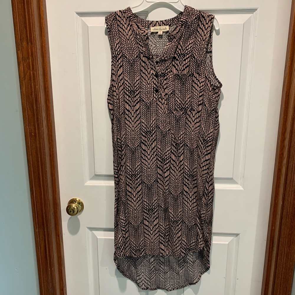 Olive and Oak patterned shift dress, small